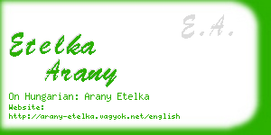 etelka arany business card